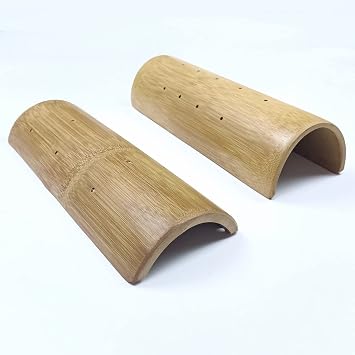 HJJKKH 1pc Bamboo Sauna Neck Cervical Pillow and 1pc Bamboo Sauna Waist Pillow for Stiff Neck,Shoulder Pain,Spinal Health and Relaxation
