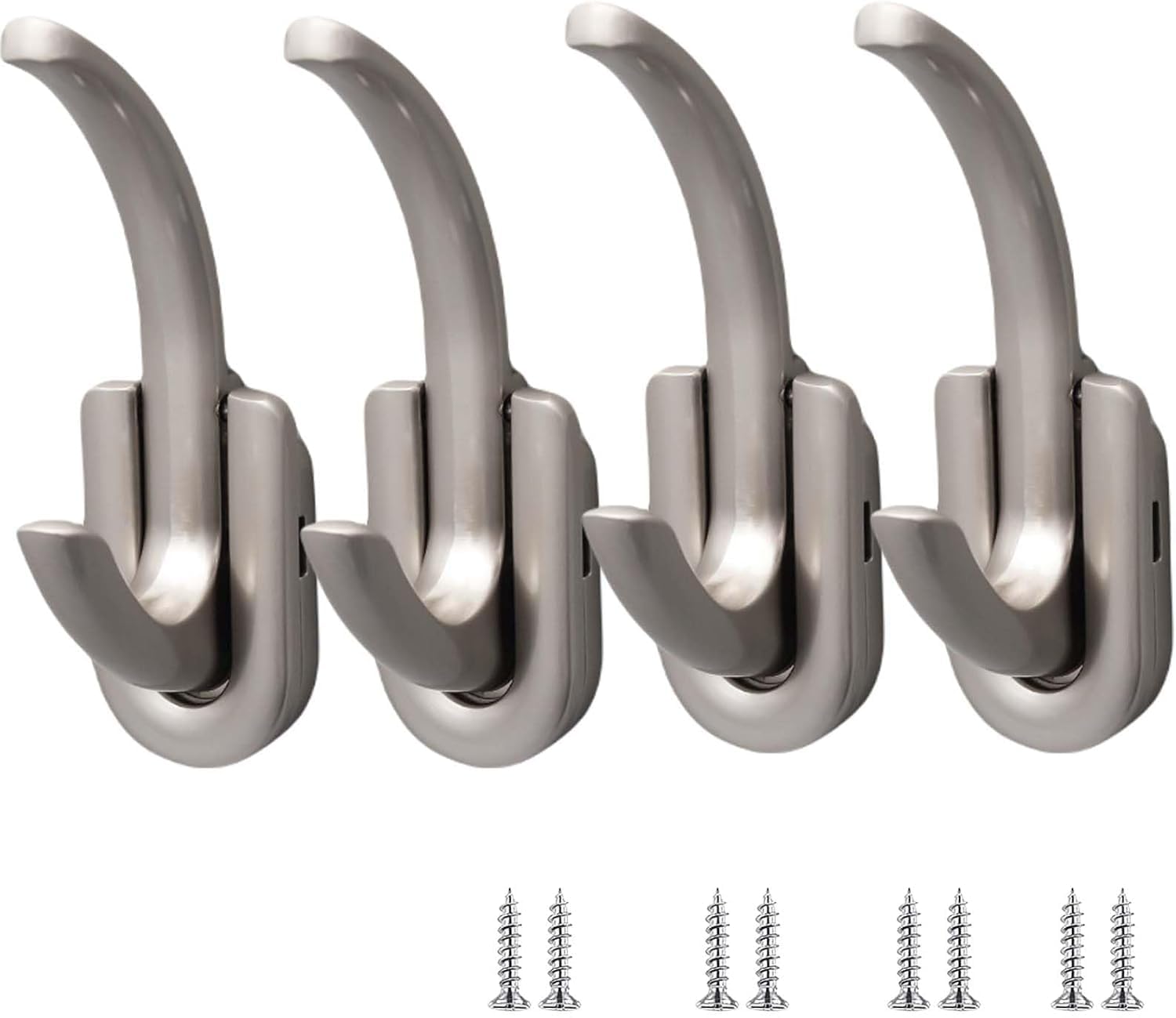 PAQWTYB Hooks, 4 Pack Metal Hook Wall-Mounted Coat