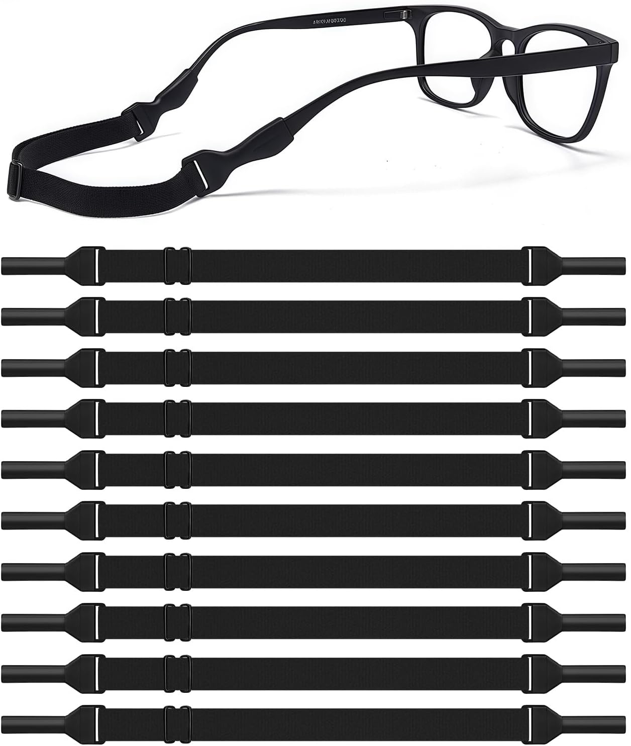 10 Pack Adjustable Glasses Straps, Non-Slip Sunglasses Strap for Men & Women Sports Glasses Lanyard Cord for Running, Fishing, Outdoor Activities Fit Prescription/Sunglasses/Reading Glasses