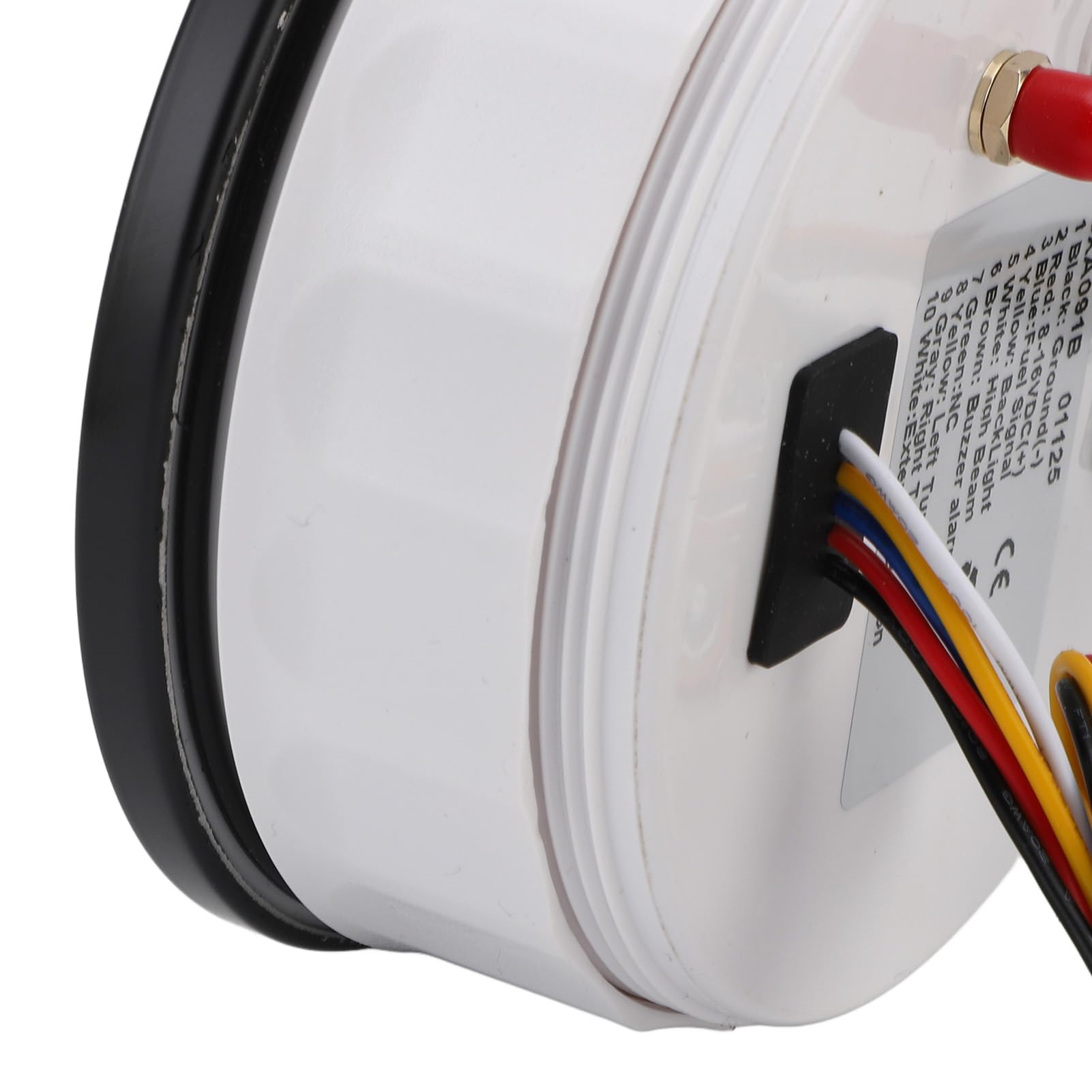 Fabater Marine 110mm Prędkościomierz GPS Wskaźnik Poziomu Paliwa Kierunkowskaz, Urządzenie Wielofunkcyjne 3 w 1 do Ciężarówki RV Yacht, 1 X Wiązka Przewodów w Zestawie (Czarna tarcza i czarna ramka