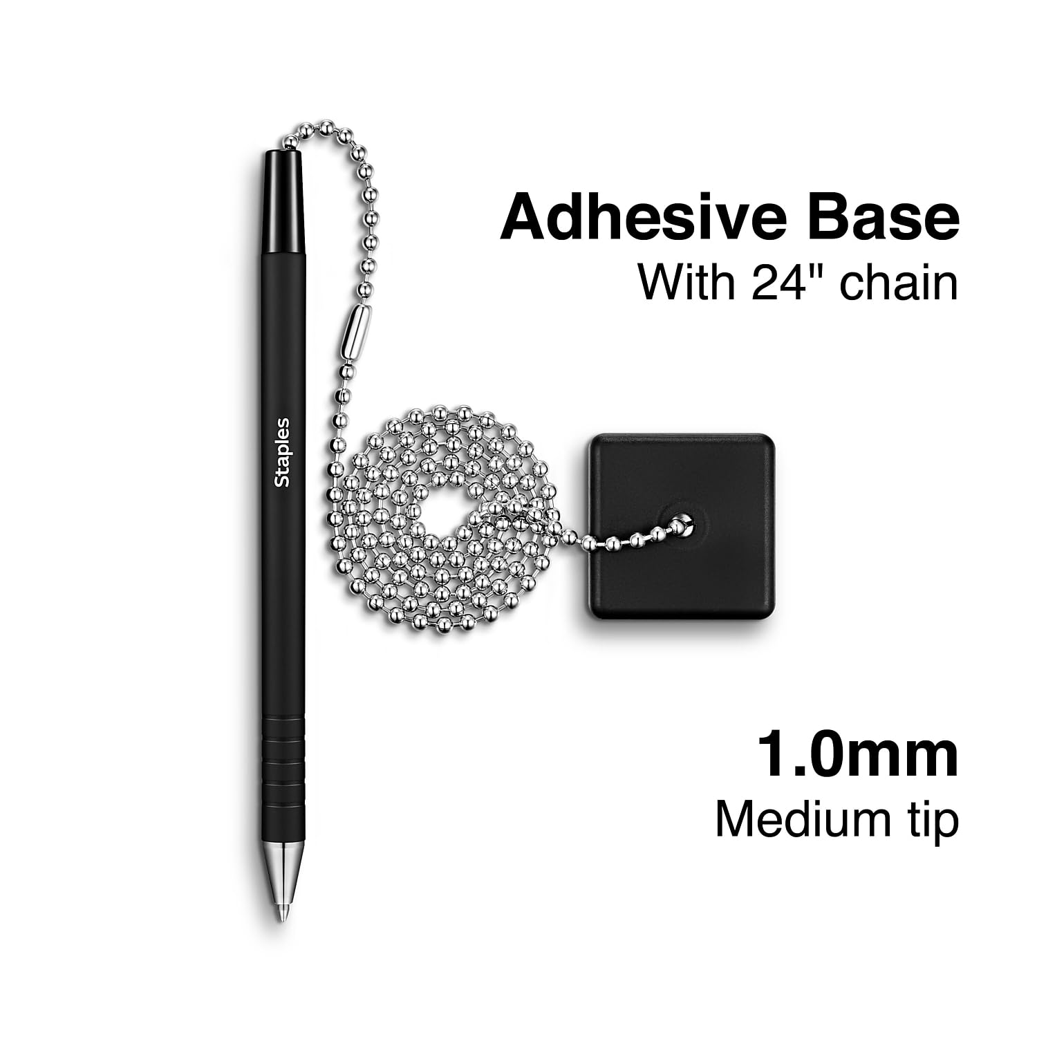 STAPLES Anchor Counter Top Pen, Medium Point, Black Ink, (St31587vs)