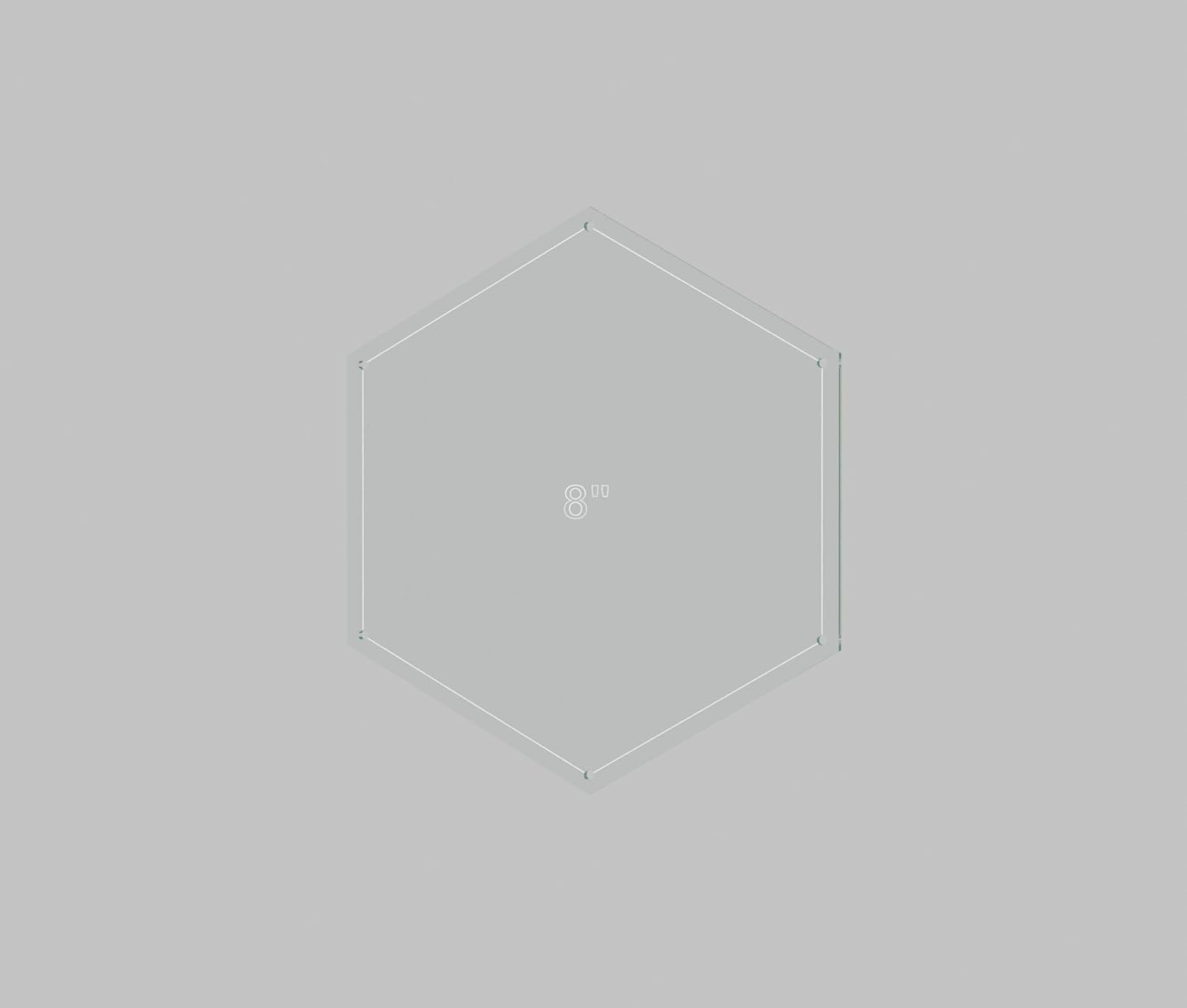 Hexagon Quilting Template Set - 5", 6", 7", 8" Sizes with 1/4" Seam Allowance - Durable Acrylic Templates for Quilting, Patchwork, Crafting, & Sewing Projects - Clear Templates for Accuracy