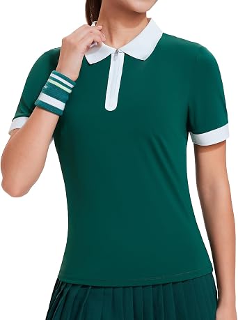 Womens Polos Golf Shirts UPF 50+ Collared Shirt Quick Dry Tennis Work Athletic Tops