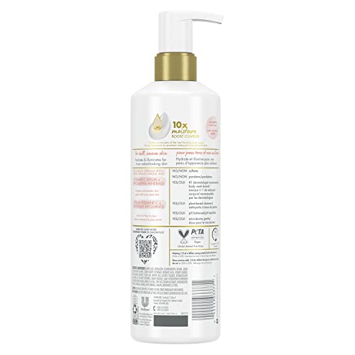 Dove Body Love Body Cleanser Radiance Renew For Dull Skin Exfoliating Body Wash Cleanser With Vitamin C Serum 17.5 Fl Oz #TOP1