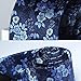 HISDERN Mens Ties Extra Long Blue Ties and Pocket Square Set Classic Floral Silk Neckties for Men Handkerchief Wedding Party Prom