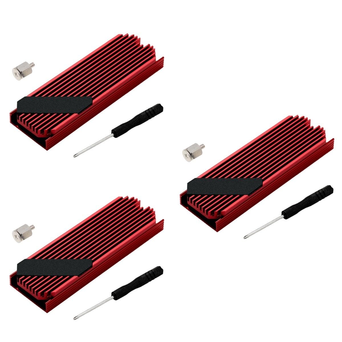 ARTIBETTER 3pcs Laptop CPU Gpu Ssd Aluminum Heatsink Nvme Heatsink Low Profile for Ssd