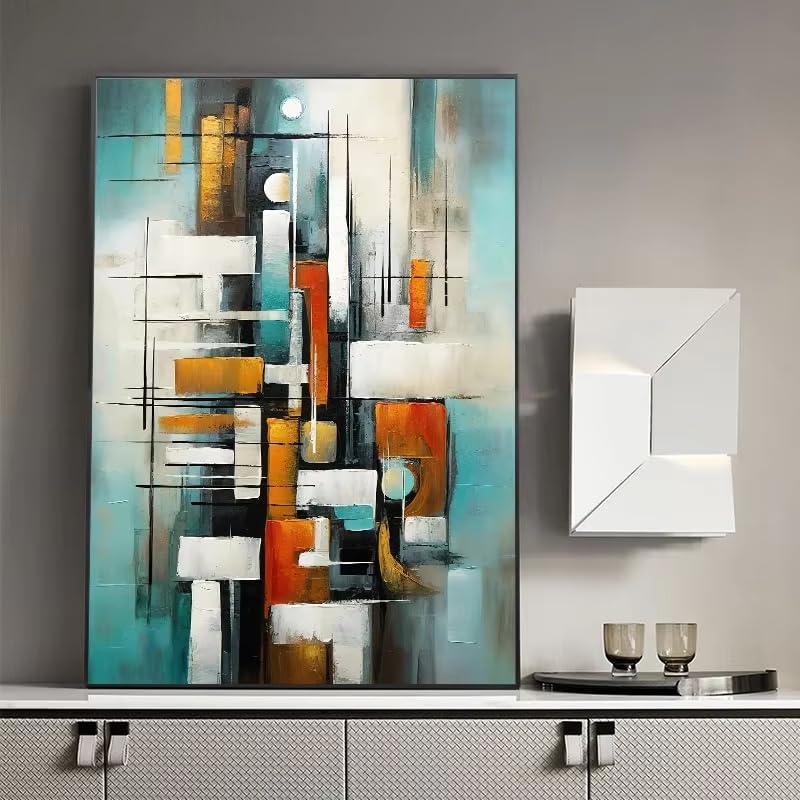 Tableau abstrait classique en couleur affiche décoration chambre moderne
