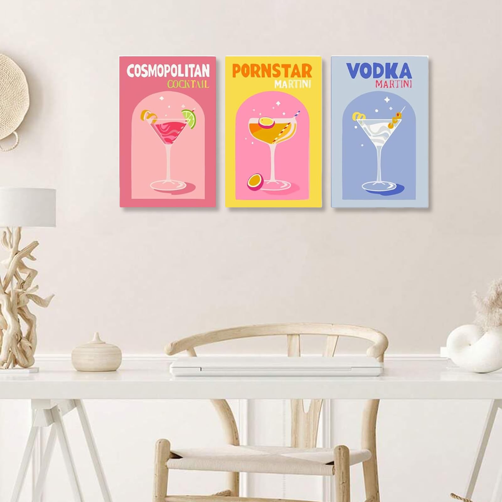 Shallyong Lot De 6 Peinture Par Numéros Adulte – Cocktails, 20x30 Cm, Pinceaux Et Peinture Acrylique Inclus – Sans Cadre