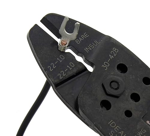 Miniatura 7 de IDEAL Electrical 30-428 Combo de tira y herramienta de crimpado, crimpadora de alambre de precisión, pelacables con 3 nidos de engarzado, agarre