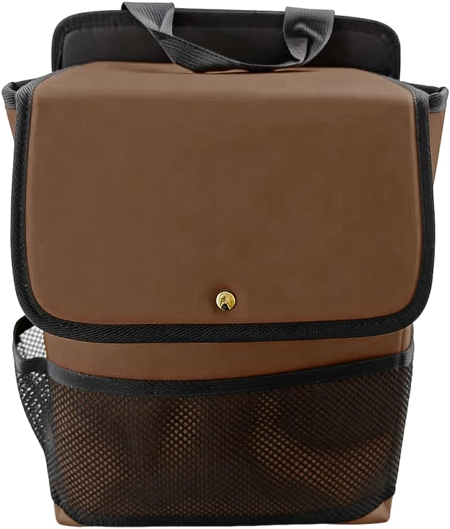 Craedli Foldable Car Backseat Organizer Shoe Storage Box Hanging Bag(Brown)