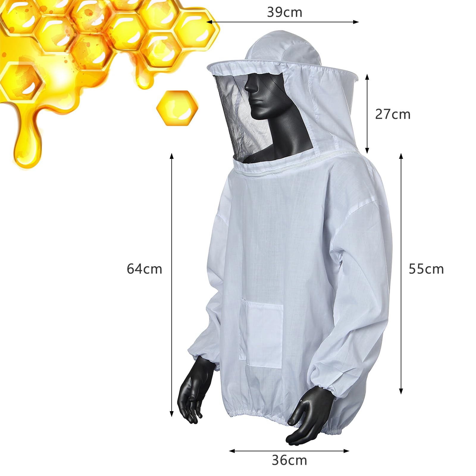 Amacoam Imkerjacke Mit Hut – Professioneller Bien Produktbild-Vorschau 1