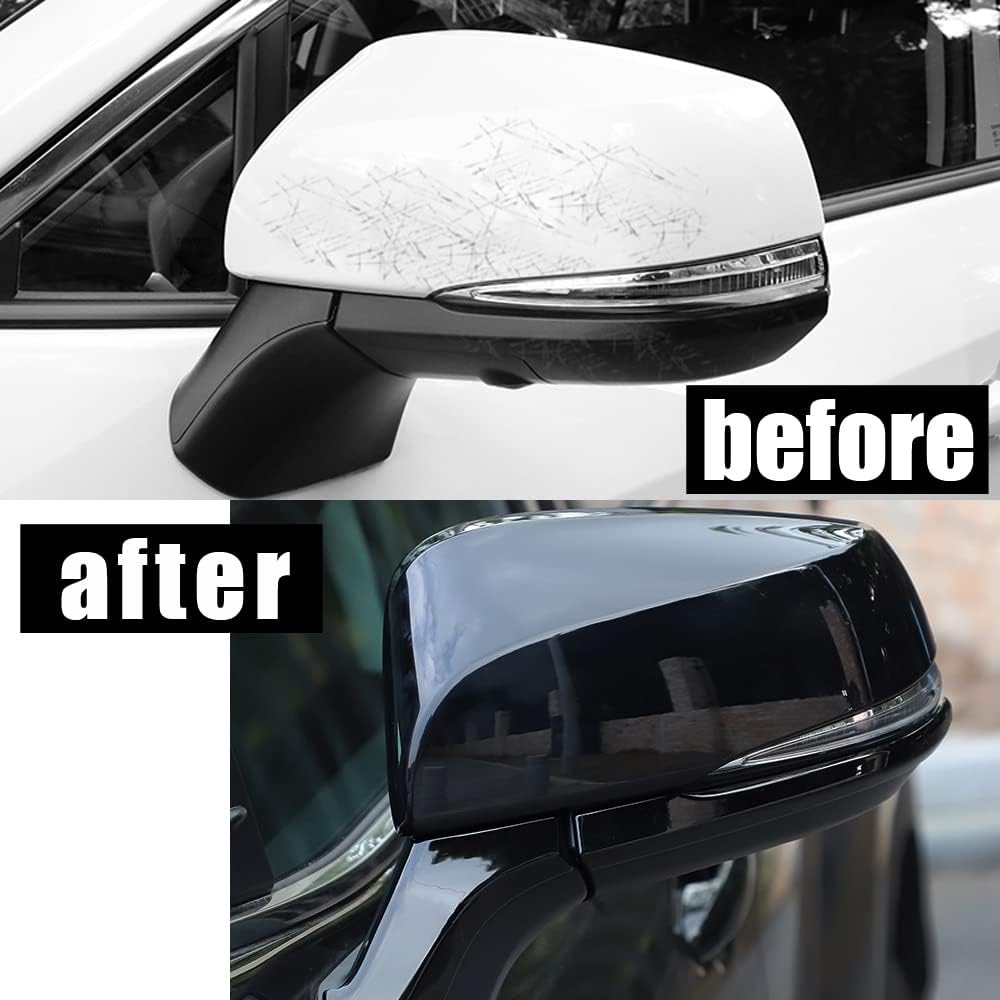 ERIDANUS Auto Accessories Fit for Highlander 2025 2024 2023 2022 2021 2020 RAV4 2023 2022 2021 2020 2019 Sienna 2021 2022 Exterior Side Rearview Mirror Cover Trim (Glossy Black) ABS 2 PCS
