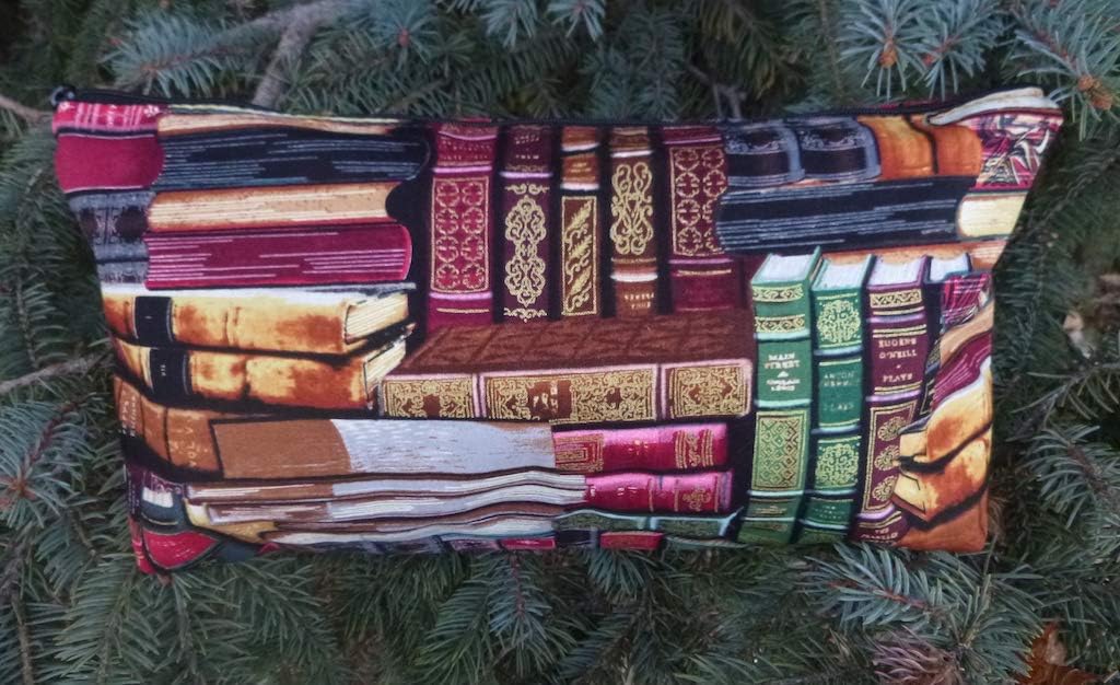 Classic Books Flat Bottom Bag for Standard Sized Mahjong Tiles, Makeup, toiletries Knitting Projects, Large Zini