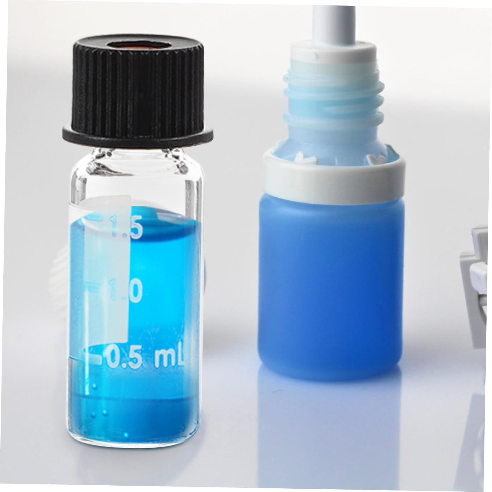 PRETYZOOM Material Sintético de Vidrio 100 Botellas de 2 Ml Boca Roscada 8-425 Buen Sellado para Laboratorio y Farmacia para Muestras Líquidas