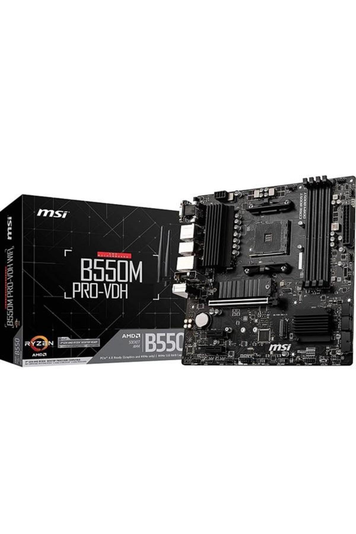 MSI B550M PRO-VDH - Motherboard - micro ATX - Socket AM4 - AMD B550 Chipsatz - USB-C Gen1, USB 3.2 Gen 1 - Gigabit LAN - Onboard-Grafik (CPU erforderlich)