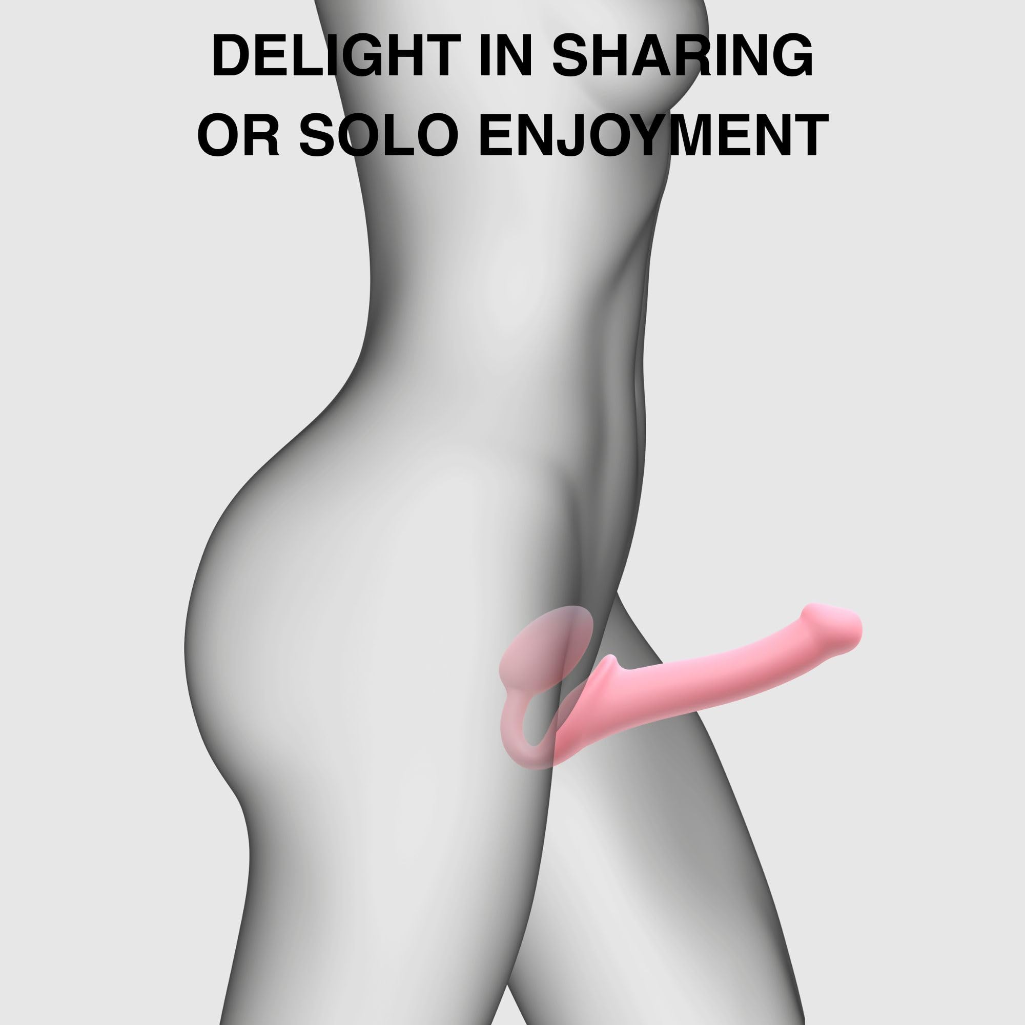 Strap-On-Me Strap-on Classico Nuova Versione – Sex Toy in Silicone Morbido, Tripla Stimolazione (Vaginale, Anale & Clitoridea) – Con Uovo Ultra Morbido, Collo Flessibile, Design Ergonomico