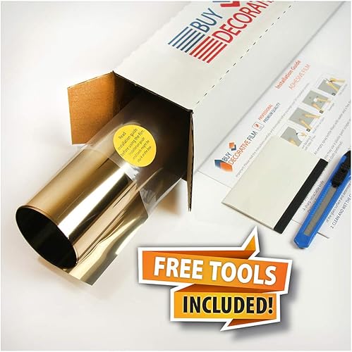 Miniatura 2 de BDF PRGD - Película para ventana, color de alta calidad, control de calor y privacidad diurna, color dorado (36 pulgadas x 50 pies)