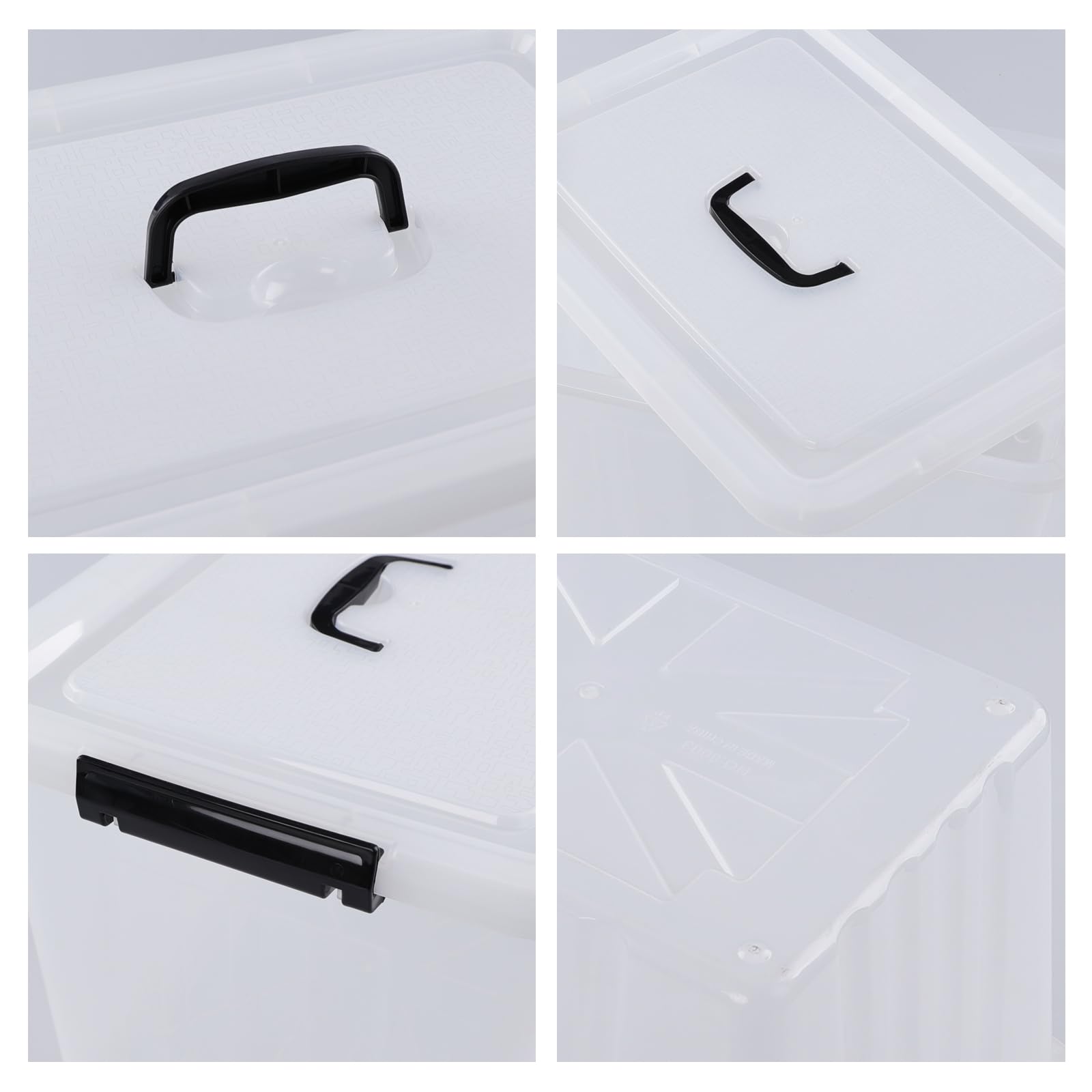 Amazon｜Wekioger 22クォート クリアプラスチックボックス 蓋付き