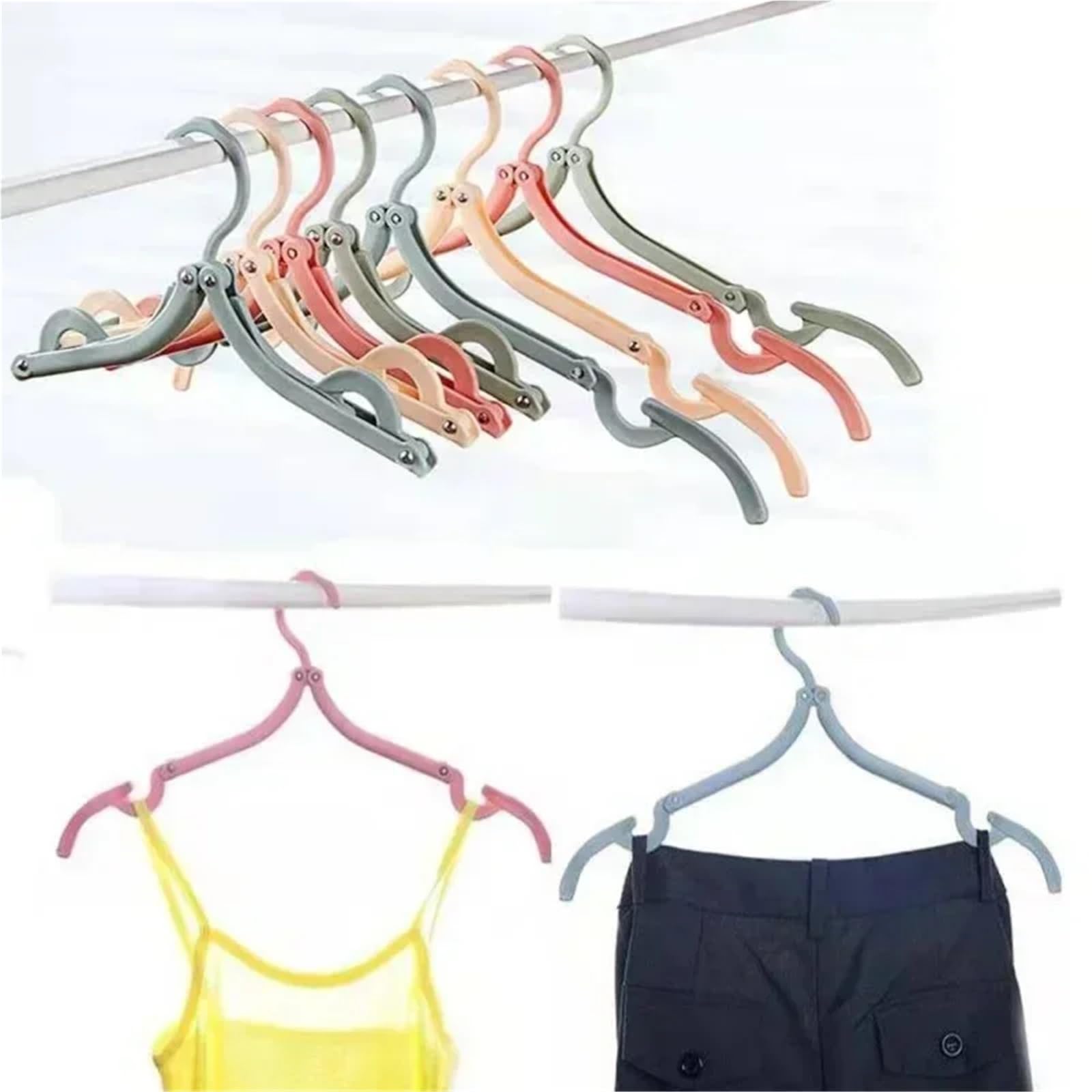 Grucce da Viaggio Pieghevoli 5/50 pezzi grucce pieghevoli da viaggio accessori essenziali for navi crociera vestiti multipli for la casa portatili(20pcs)