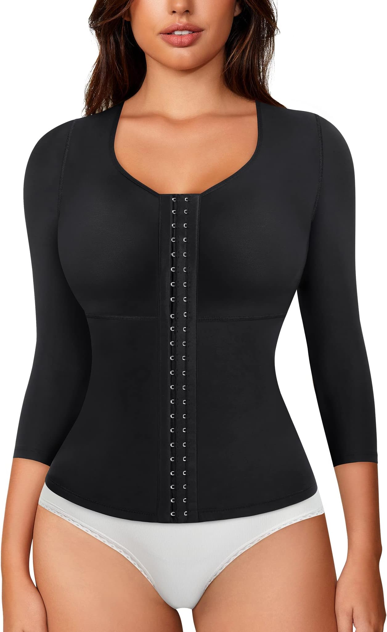 RDSIANE Waist Slimming Girdles Tummy Control Body Shaper Waist Trainer Bodysuit With Arms Compression For Post Surgery