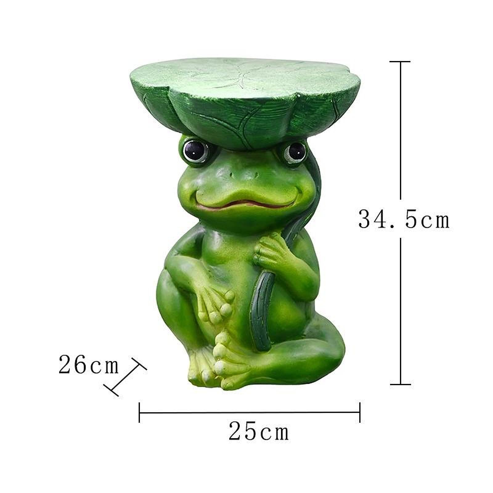 Statua da Giardino a Forma di Rana, Sgabello da Giardino, Statuetta da Collezione, Regalo per Compleanni