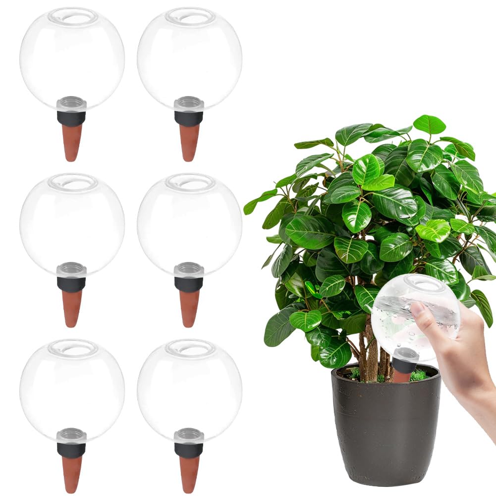 500ml Boules D'arrosage Automatiques pour Plantes, Oignons T'arrosage Transparents, Dispositif D'Arrosage Portable, Globes D'Arrosage d'eau pour La Maison