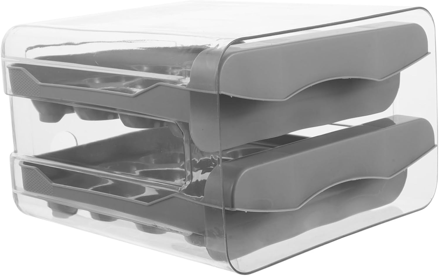 Double Layer Egg Storage Box with Lid Transparent Egg Holder for Refrigerator Secure Design to Prevent Breakage for Kitchen Organization