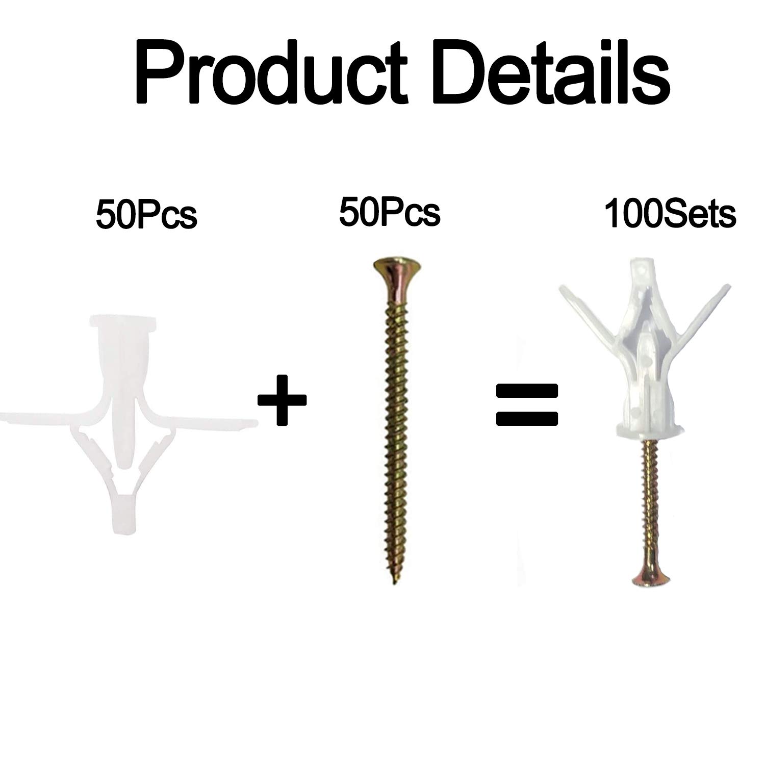 Plasterboard Wall,Plugs and Screws/Wall Fixing Plastic Expansion/Plug