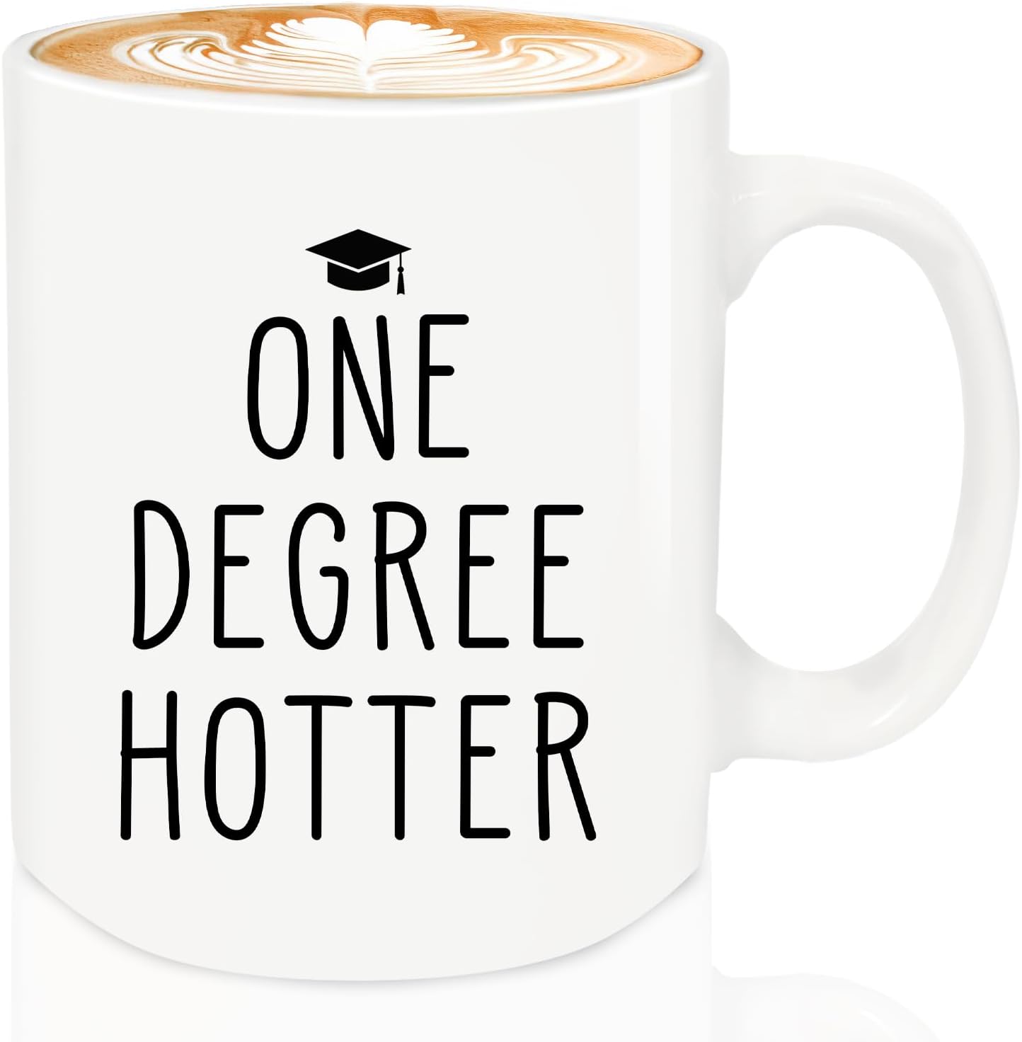 Graduation Gifts, One Degree Coffee Mug, Funny Graduation Gifts for Her, Master's Degree PhD Graduates Grad College Gift for Him Friends, Ceramic Mug Dishwasher & Microwave Safe (White-ONE DEGREE)