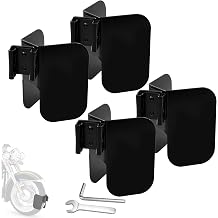 4PCS Wheel Chock for E-Track System, E-Track Accessories Compatible with Motorcycle, Bikes, Enclosed Trailer,Garages Trailers, Wall Mount Supports Tires up to 6 inch Wide