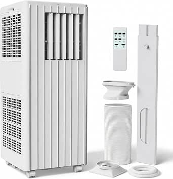 IDEALHOUSE 8000 BTU Portable Air Conditioner, 4-in-1 with Cooling, Dehumidifier, Fan & Sleep Mode