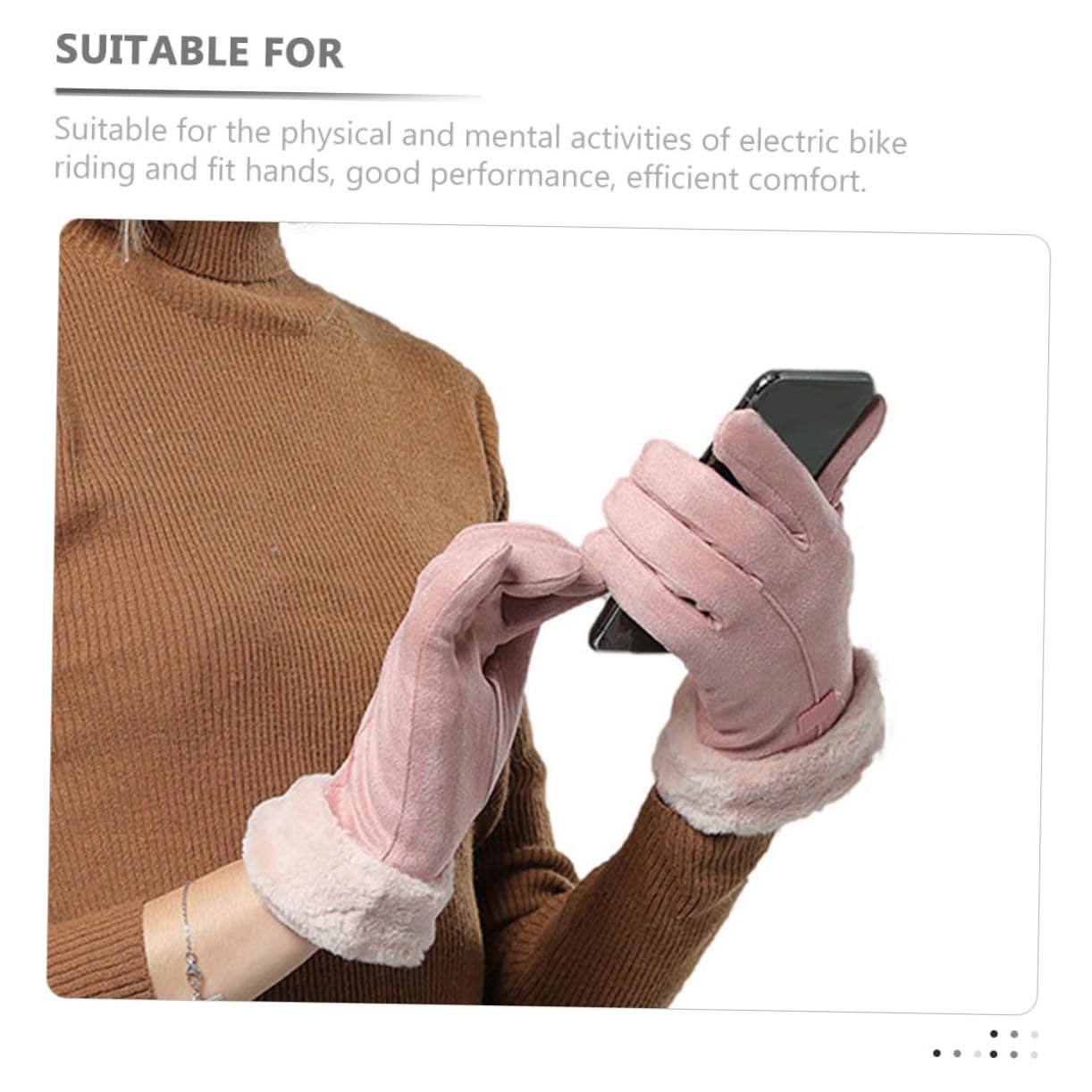 SUPVOX Guanti elettrici guanto termico thermal gloves scaldamani guanti riscaldati tramite USB batterie ricaricabili pile ricaricabili guanti termici per l'equitazione pelle rosa