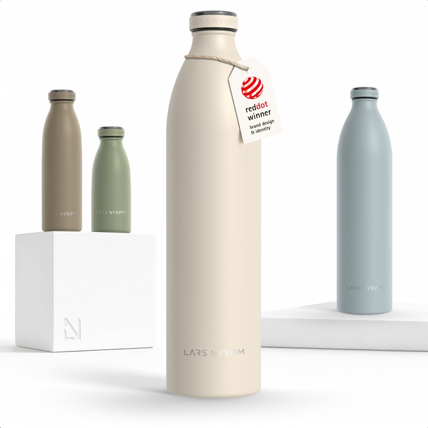 LARS NYSØM Trinkflasche 1 5l - Trinkflasche Edelstahl - Thermosflasche