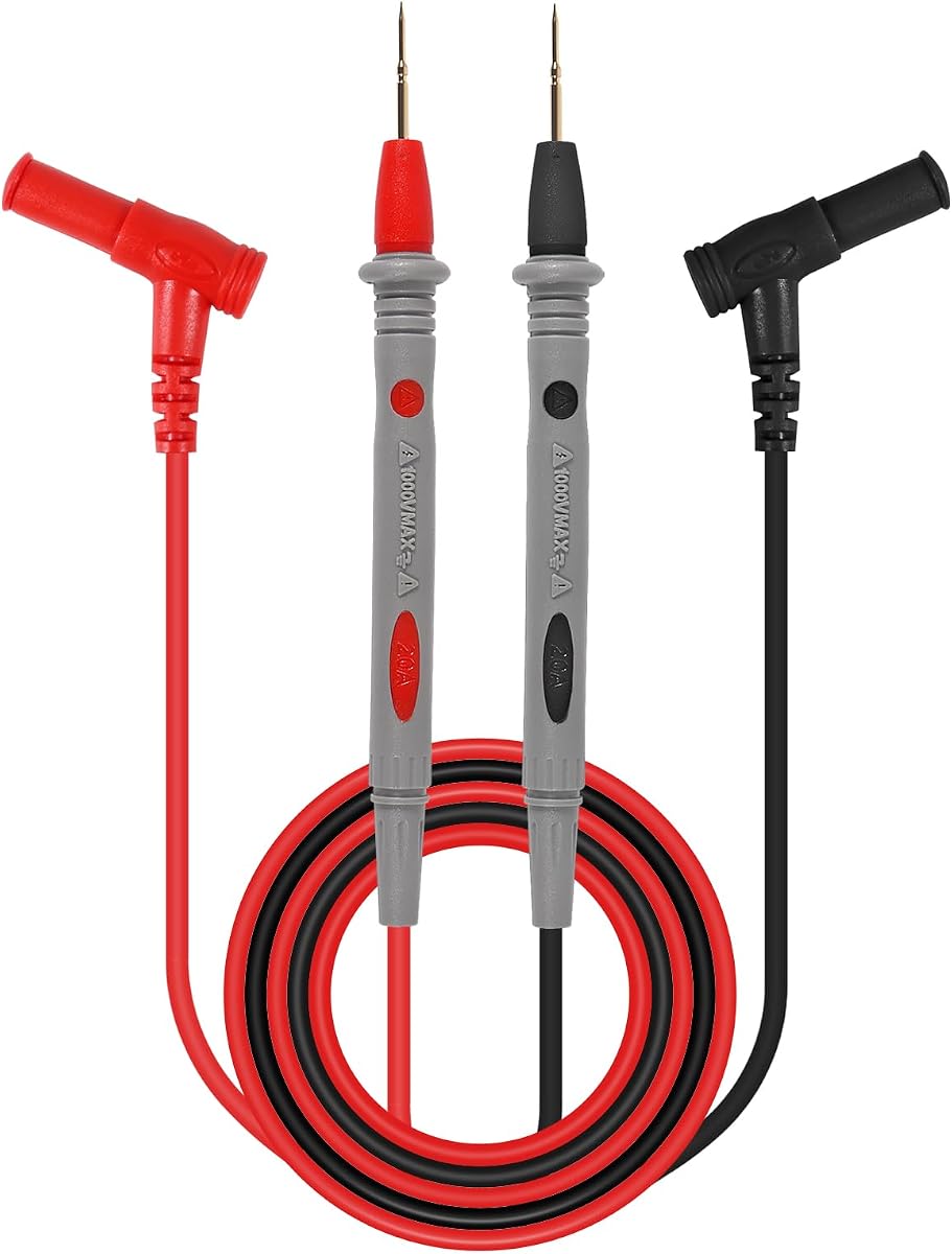 Test Leads 1000V 20A Ultra-Sharp Gold-Plated Test Probe Lead for Multimeter Meter Test Lead multimeter Test Leads for Fluke/AstroAI/INNOVA/Klein Multimeter Electronic Clamp Tester