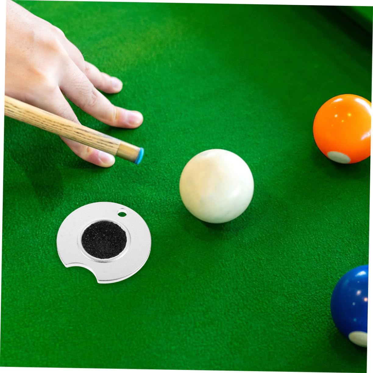 BESPORTBLE Aluminum Alloy Pool Cue Tip Scuffer Sander Durable Mushroom Head Conditioning Tool for Billiard Cue