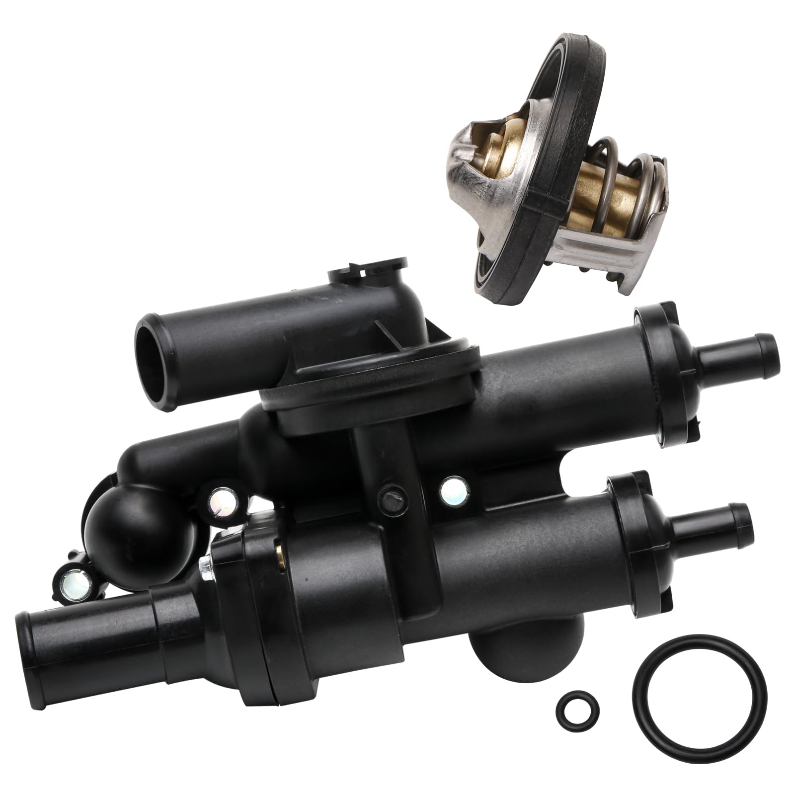 Coolant Thermostat and Housing Replacement Assembly by AA Ignition - Compatible with Chrysler & Dodge 2.4L - 200, Sebring, Avenger and Journey - Replaces Part 6508355AA, 902-319, 4884571AB, 68003582AB