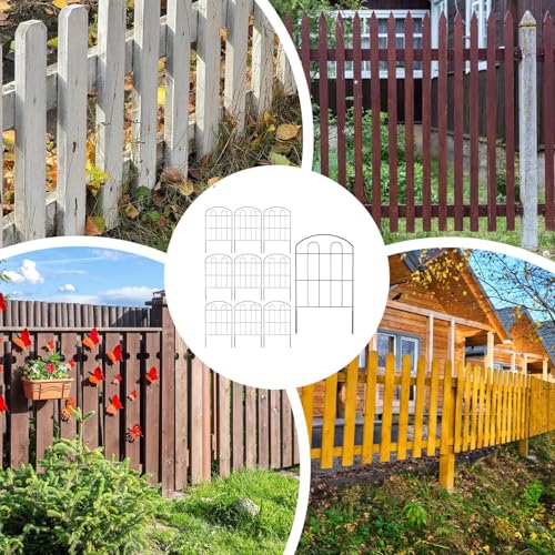Bordure arquée en fil métallique pour clôture de jardin robuste et décorative - 5