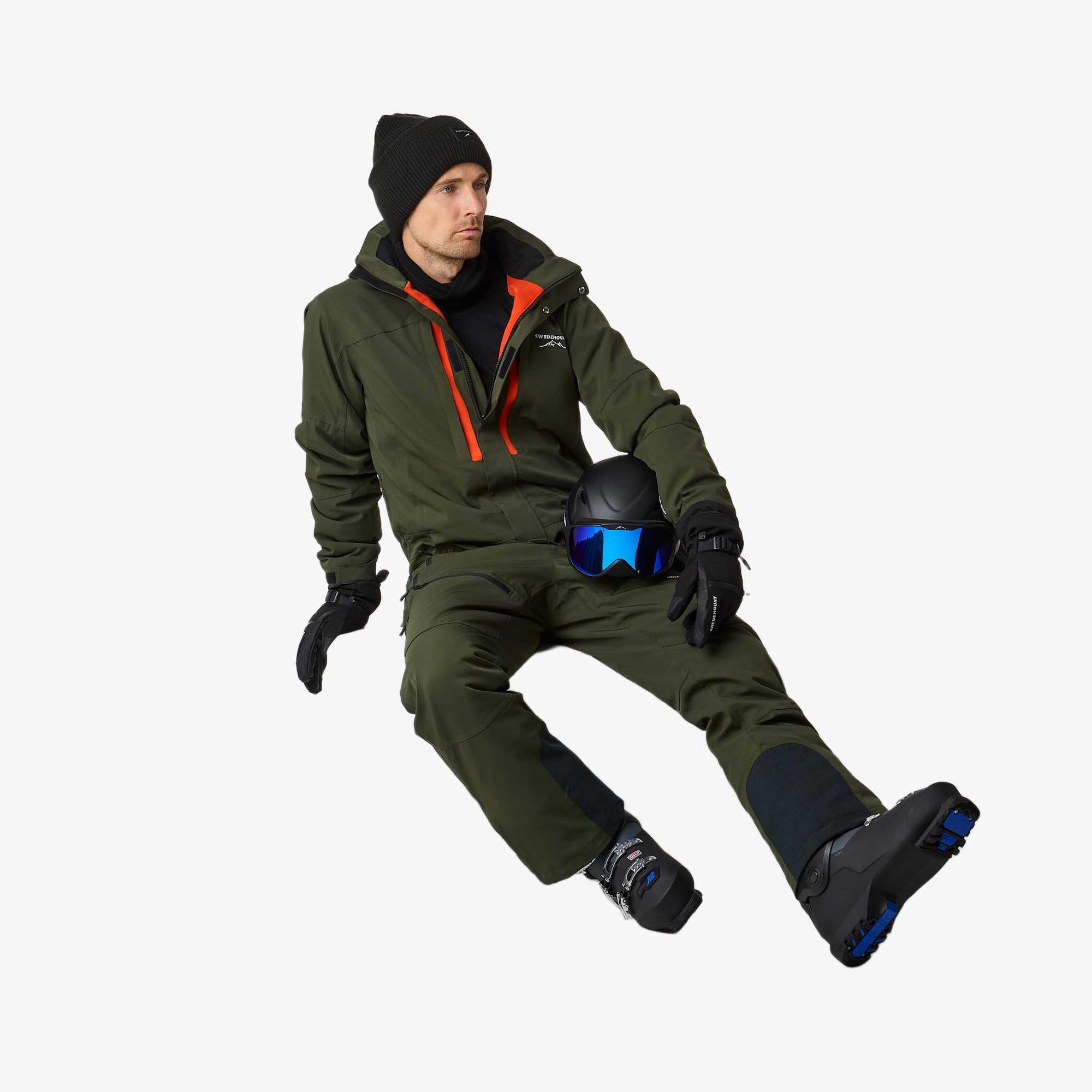 Swedemount St Anton Combinaison de Ski pour Homme Imperméable 8000mm avec Capuche Amovible et Technologie STX