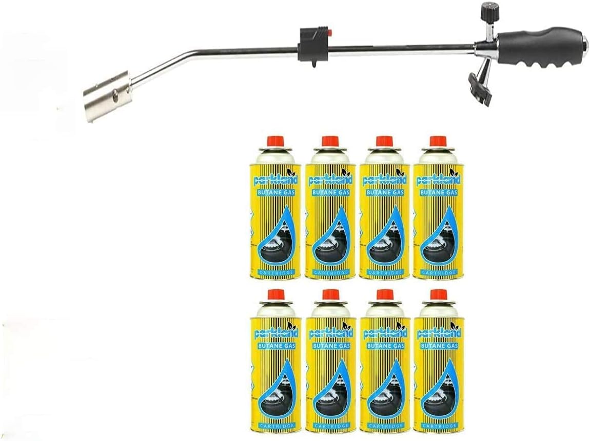 Portable Gas Weed Burner with 4 x Gas Canisters Amazon.co.uk Garden