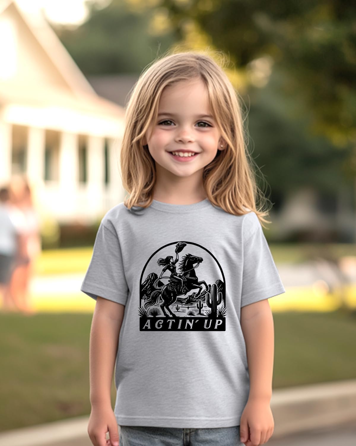 Toddler Cowgirl Shirt for Girls Western Shirts Cow Girl Clothes Horse Graphic Tee Short Sleeve Cotton Summer Outfit 2-8 Years - Image 3