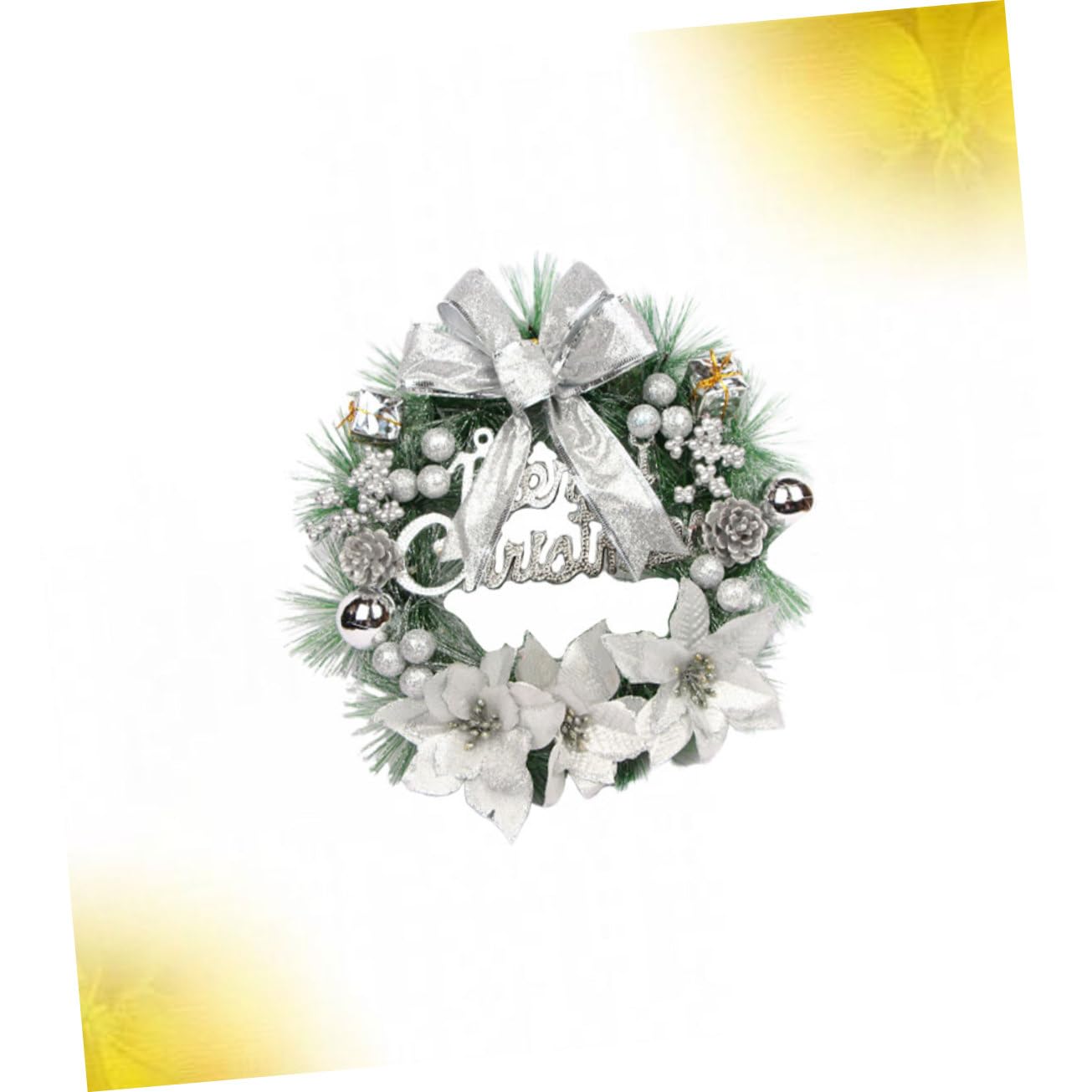 Cabilock 3 Pièces couronnes de pin de fête couronnes de récif de noël Pendentif Noel Christmas décor de Mariage Décoration extérieure Couronne de Noel Mode Guirlande de Noël Gland