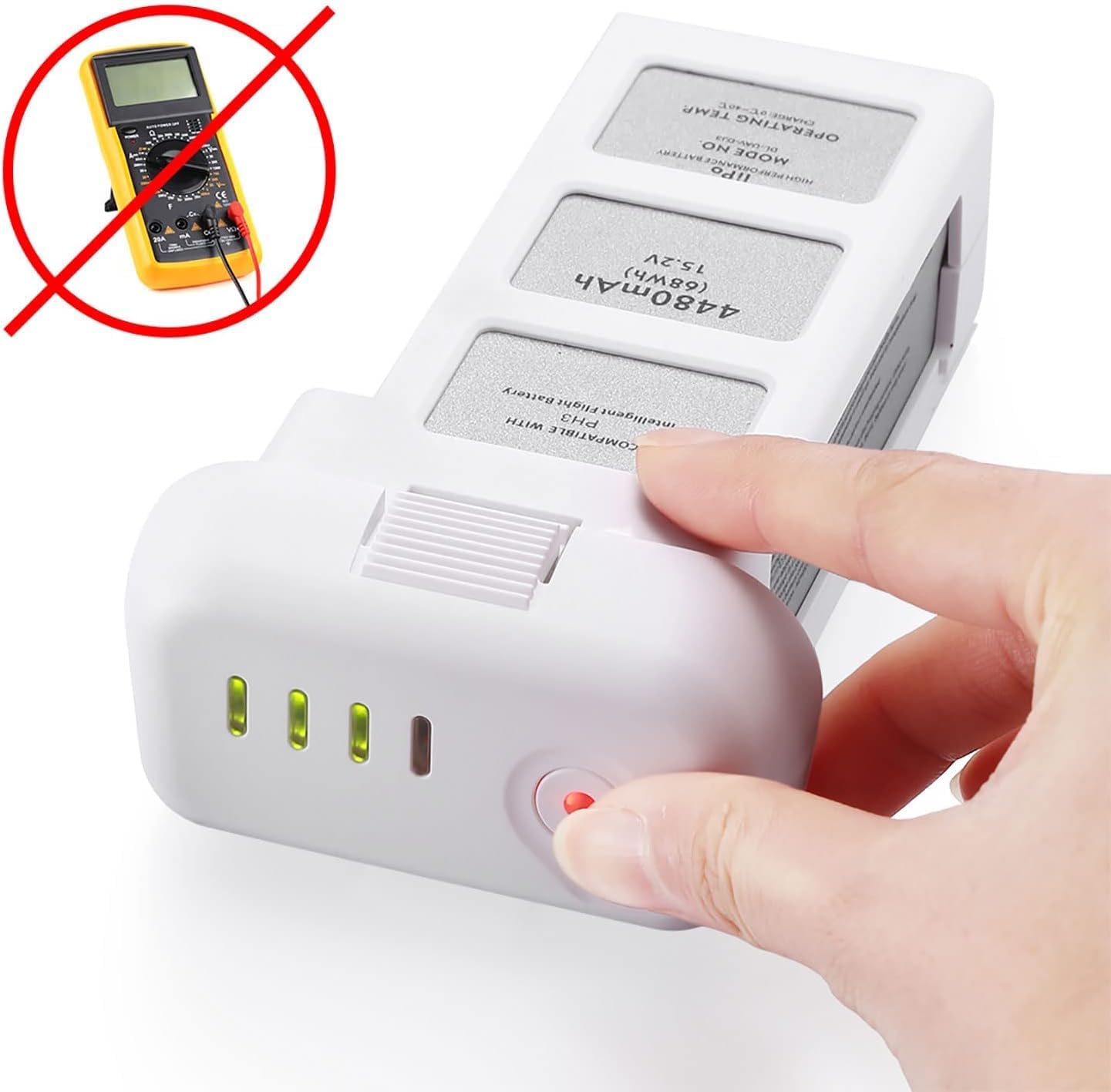 LORDONE Phantom 3 Replacement Intelligent Flight Battery, 4480mAh 15.2V, Compatible for DJI Phantom 3 Standard/Pro/Advanced/4K/SE Drone