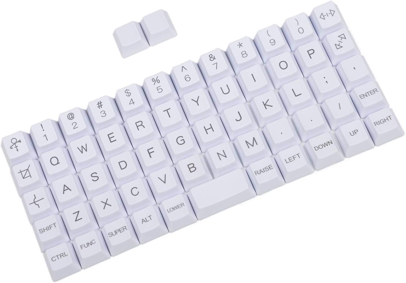 YMDK Carbon Laser-Etched Top Print OEM Keycap 1.5mm PBT for MX Switches Planck Niu40 Preonic Keyboard (Top Printed)(Only Keycap)