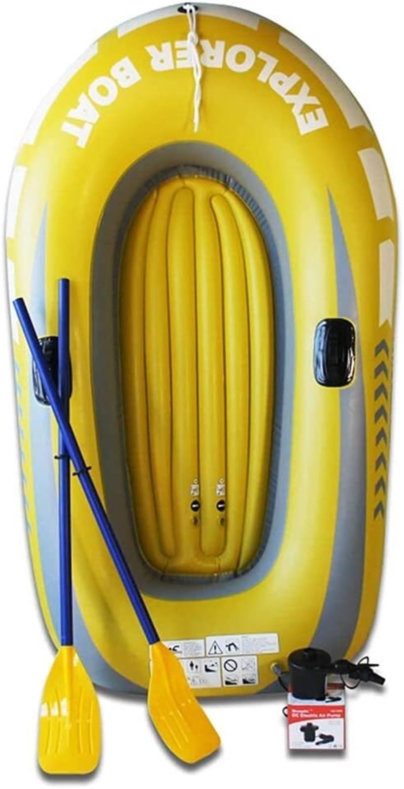 Schlauchboot, Doppelkajak mit Paddel + Pumpe, Wassersport-Schlauchboot-Set, Driftboot, Doppel-Schlauchboot, Sport