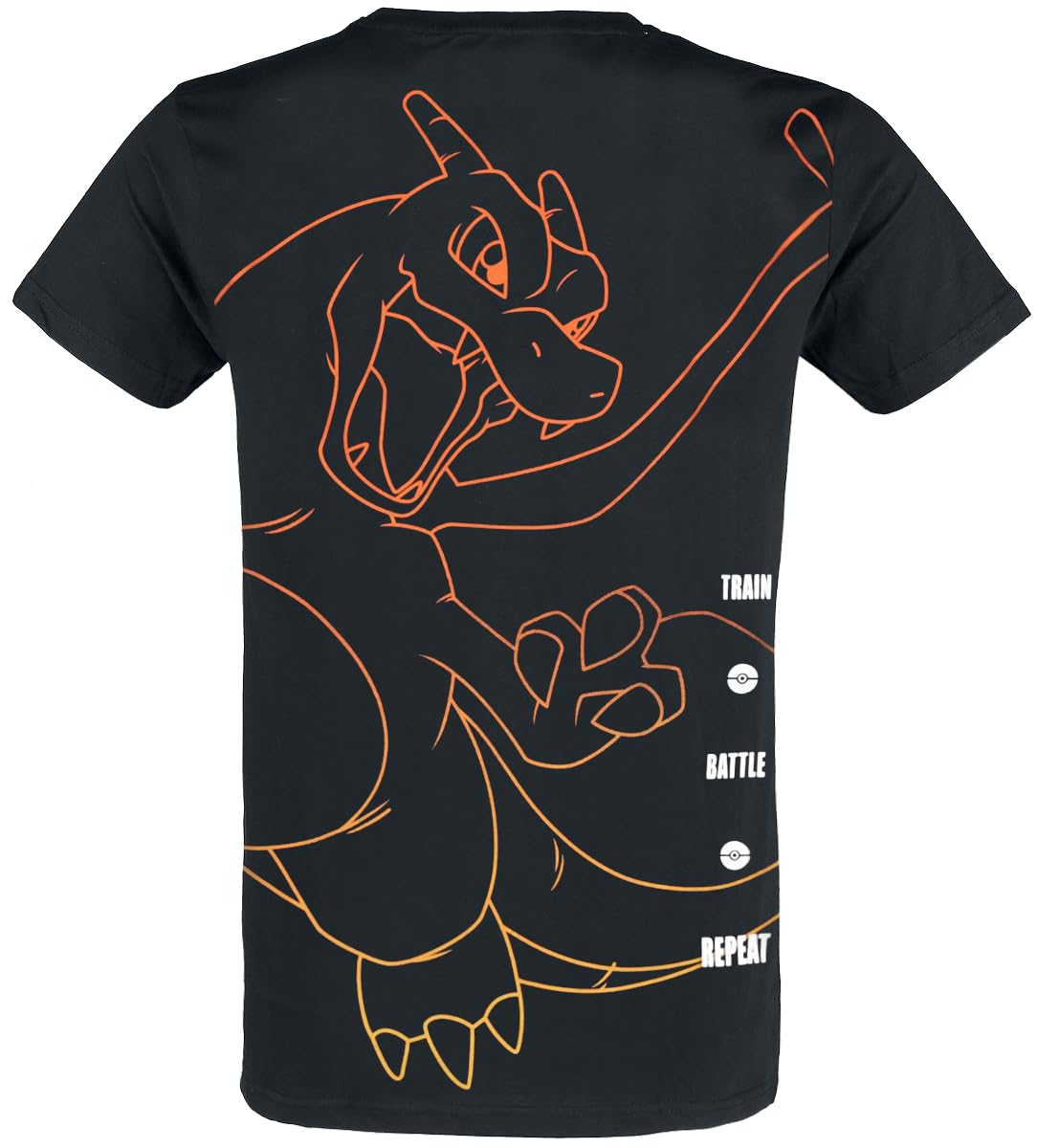 Pokémon Charizard Uomo T-Shirt Nero Regular