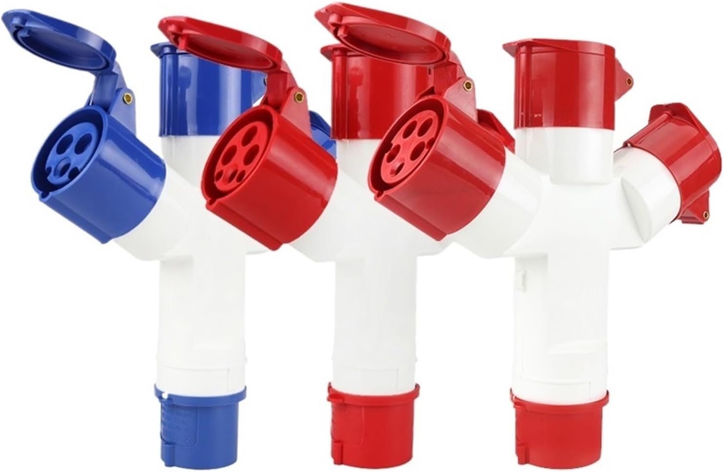 1pc Multi-Functional Industrial Plug Socket 3P 4P 5P 16A 32A 1 in 2/3 Output Socket Waterproof IP44/ IP67 Plug Socket