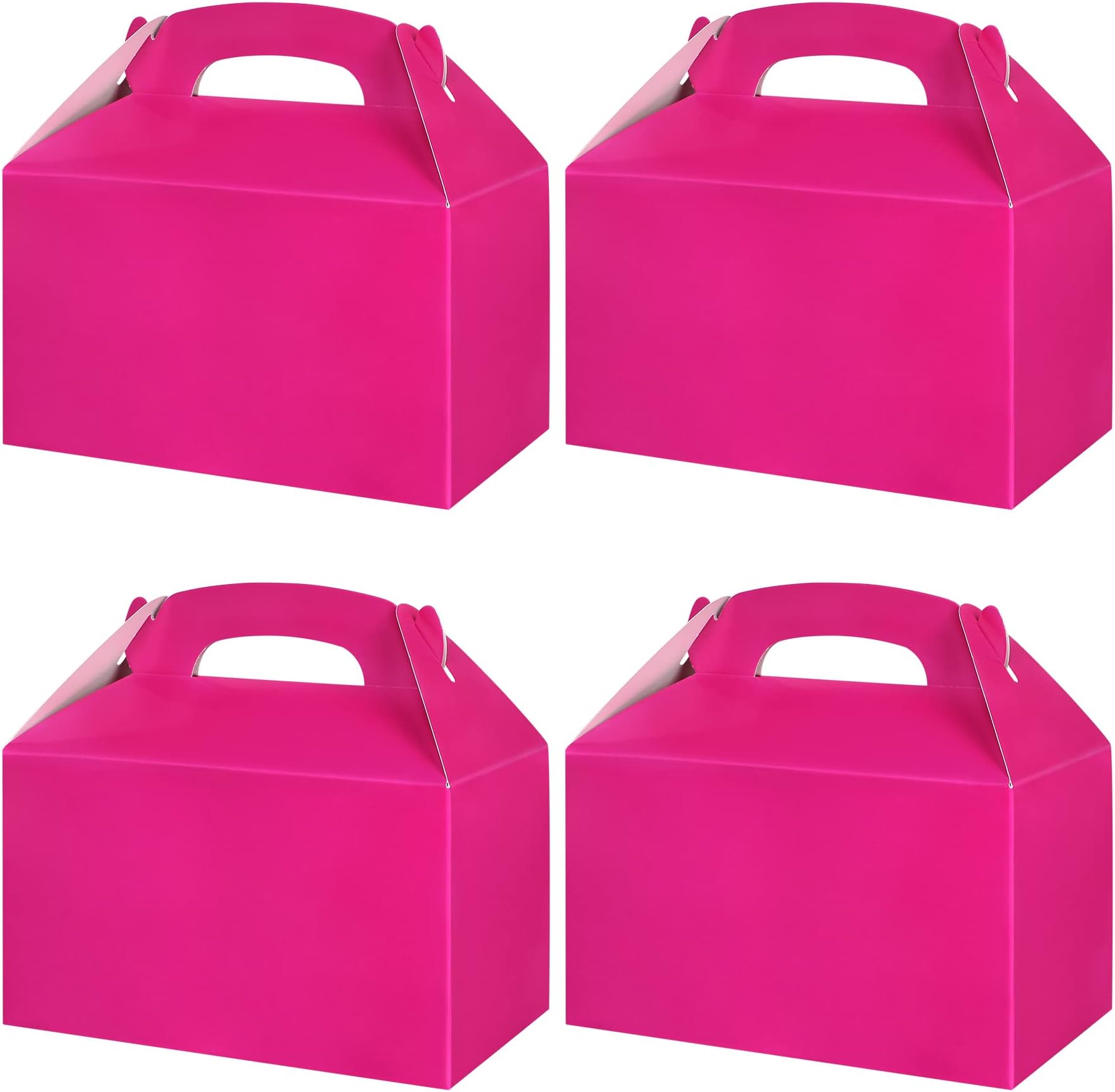 Paper Treat Boxes Dark Pink Dots - 8 Pc main image 0