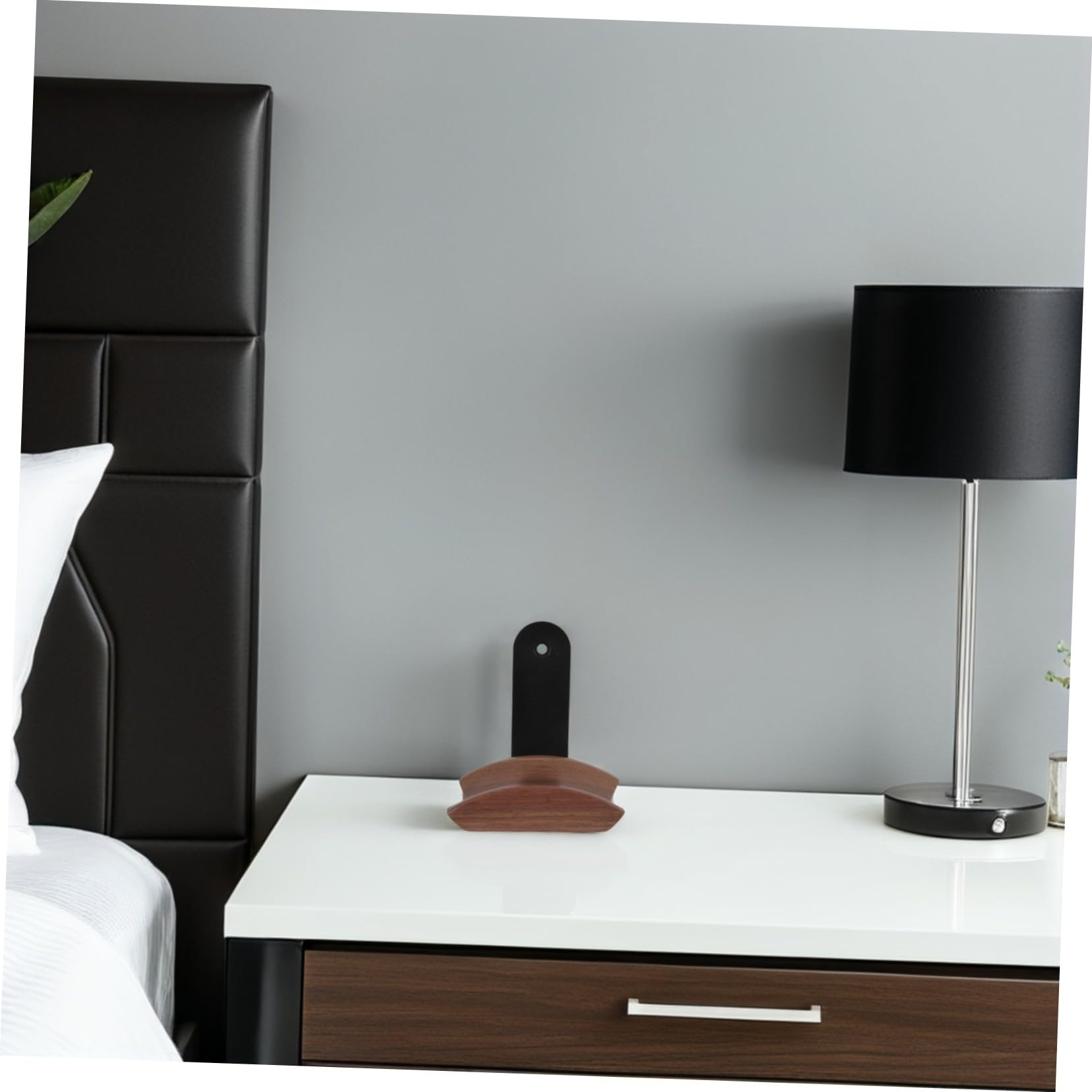 Homoyoyo Soporte para Auriculares de Pared Madera de Nogal Montaje Rápido Soporte Compacto y Resistente para Gaming y Música Organizador para Escritorio y Decoración Hogar