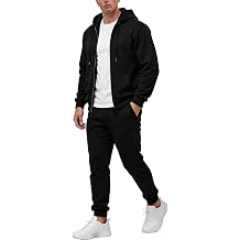 Mens Tracksuits Full Zip 2 Piece Sets Casual Hoodies Sweatsuits Athletic Outfits For Men Fleece Jogging Sweat Suits