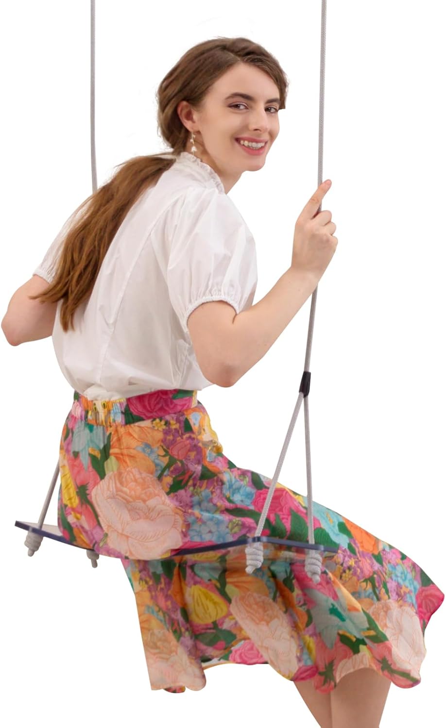 Tree Swing Set Porch Swing PC Swing seat Adjustable Rope Swing with Hanging Straps for Adults and Kids 10mm Thicker 500 lbs Load for Indoor Outdoors Backyard Patio Garden Playground